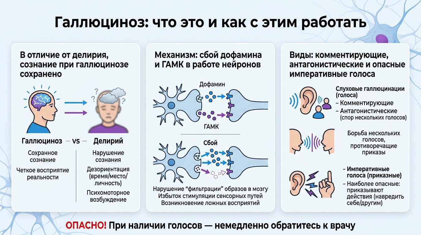 Инфографика о синдроме галлюциноза