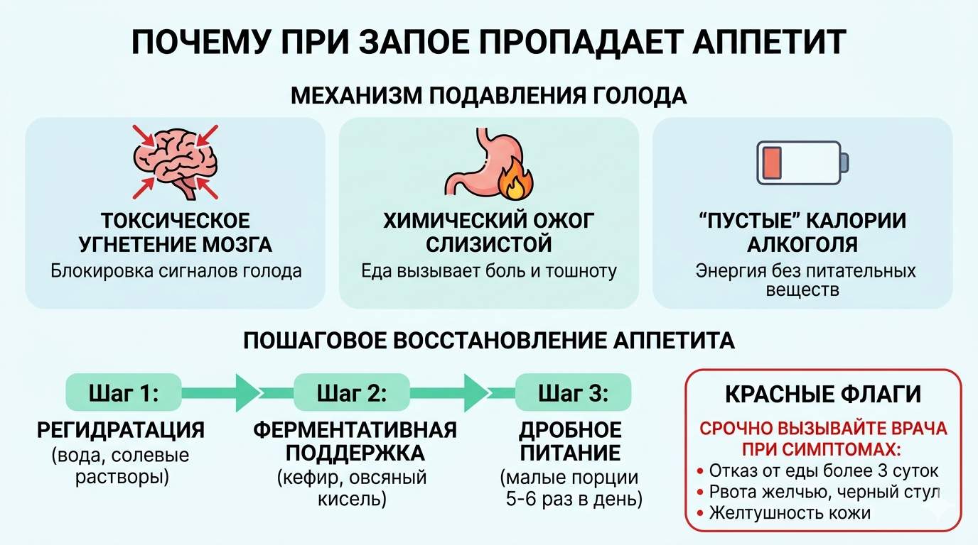 Как вернуть аппетит после запоя